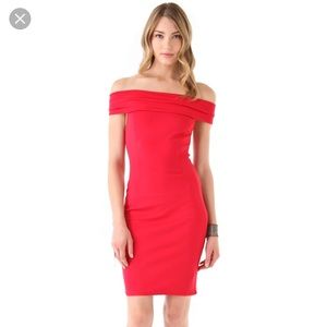 Halston Heritage Red Smooth Operator Dress Size 6